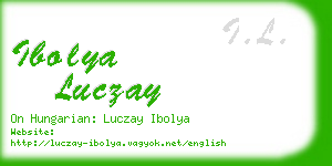 ibolya luczay business card